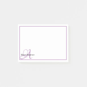 Personalised Monogram and name Post-it Notes