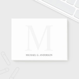 Personalised Monogram and Name Post-it Notes