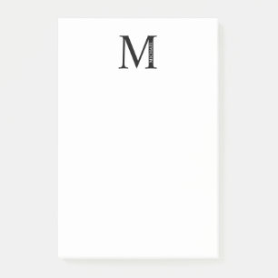 Personalised Monogram and Name Post-it Notes