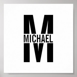 Personalised Monogram and Name Poster