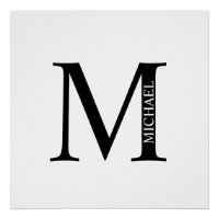 Personalised Monogram and Name Poster