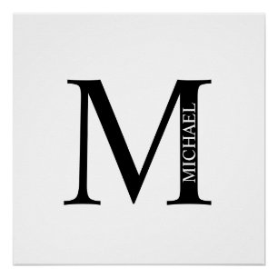 Personalised Monogram and Name Poster
