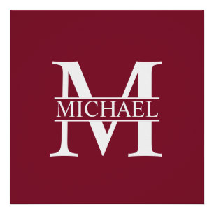 Personalised Monogram and Name Poster