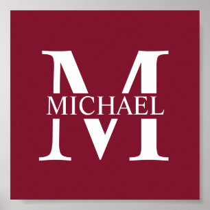 Personalised Monogram and Name Poster