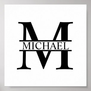 Personalised Monogram and Name Poster
