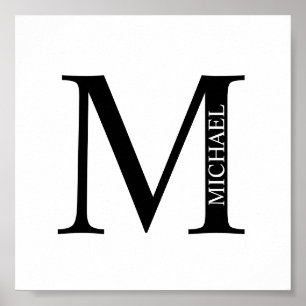 Personalised Monogram and Name Poster