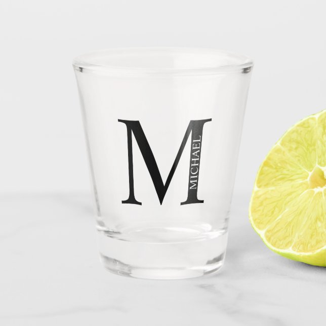 Personalised Monogram and Name Shot Glass (Front)