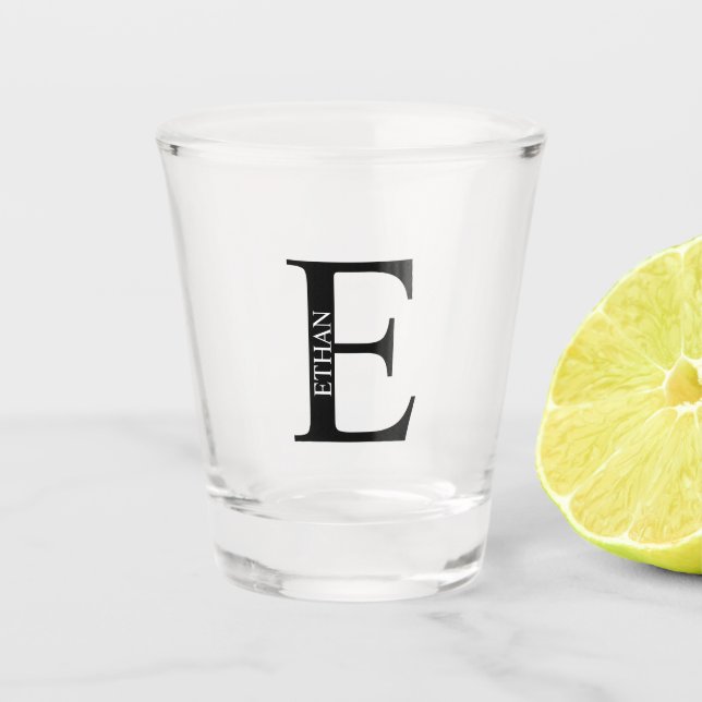 Personalised Monogram and Name Shot Glass (Front)