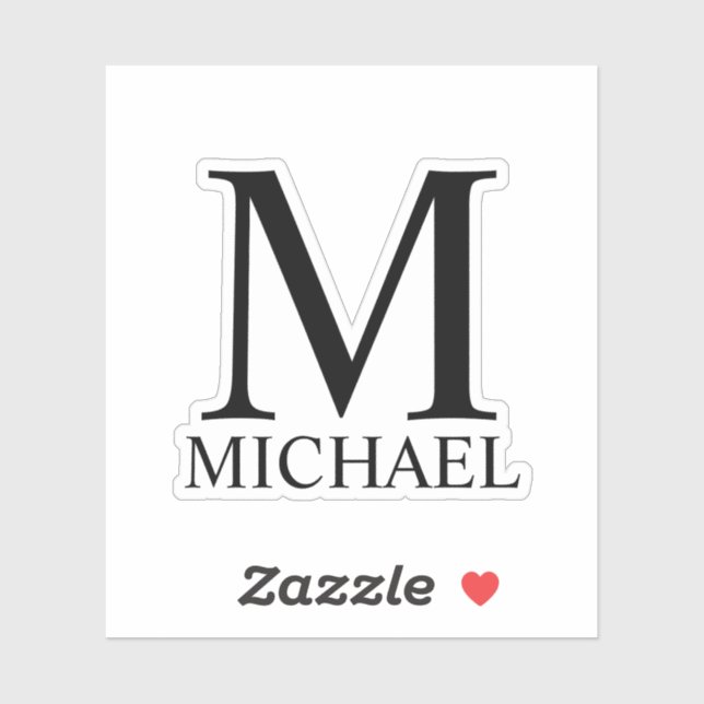 Personalised Monogram and Name Sticker (Sheet)