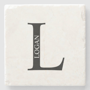 Personalised Monogram and Name Stone Coaster