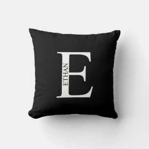 Personalised Monogram and Name Throw Pillow