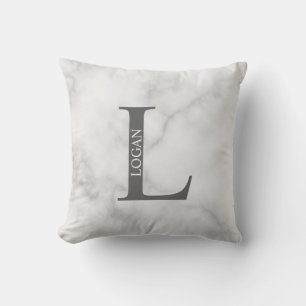 Personalised Monogram and Name Throw Pillow