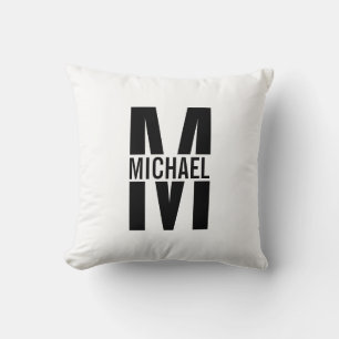 Personalised Monogram and Name Throw Pillow