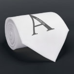 Personalised Monogram and Name Tie<br><div class="desc">Personalised Monogram and Name Gift
features personalised monogram and name in classic serif font style.

Perfect as father's day gifts for dad,  gifts for groomsmen and for any special occasions.</div>