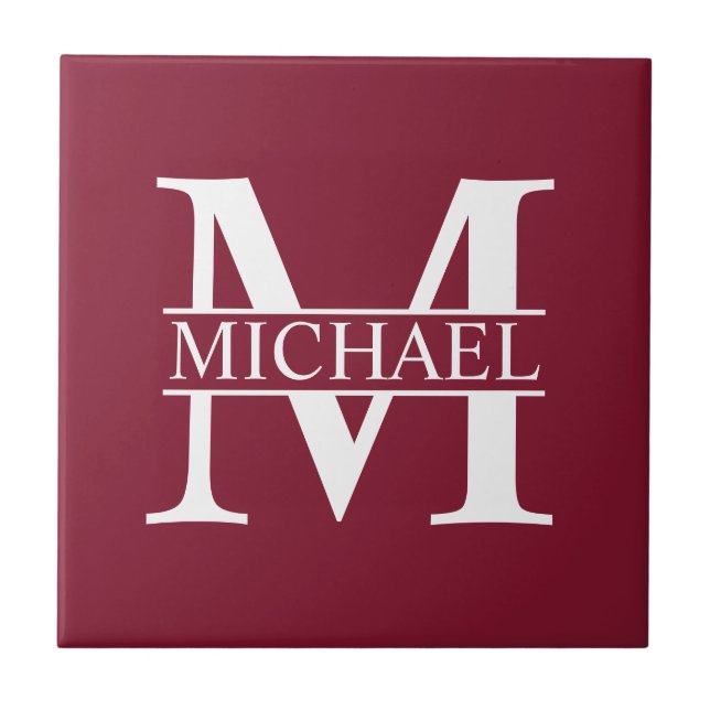 Personalised Monogram and Name Tile (Front)