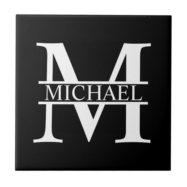 Personalised Monogram and Name Tile (Front)