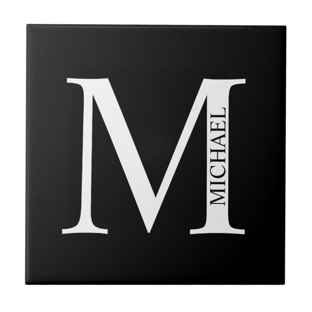 Personalised Monogram and Name Tile (Front)