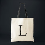 Personalised Monogram and Name Tote Bag<br><div class="desc">Personalised Monogram and Name Gift
features personalised monogram and name in classic serif font style.

Perfect for wedding,  holiday,  family reunion and for any special occasions.</div>