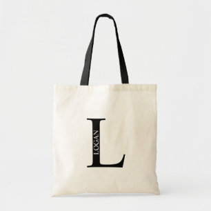 Personalised Monogram and Name Tote Bag