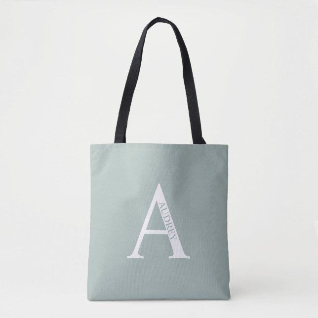 Personalised Monogram and Name Tote Bag (Front)