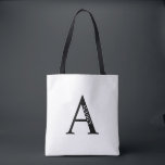 Personalised Monogram and Name Tote Bag<br><div class="desc">Personalised Monogram and Name Gift
features personalised monogram and name in classic serif font style.</div>
