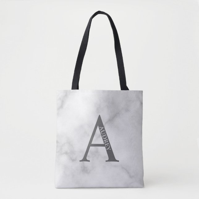 Personalised Monogram and Name Tote Bag (Front)