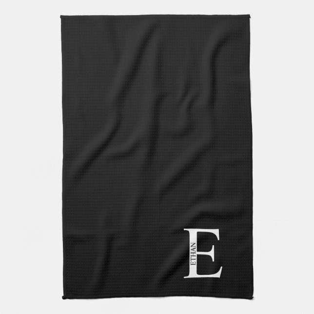 Personalised Monogram and Name Towel (Vertical)