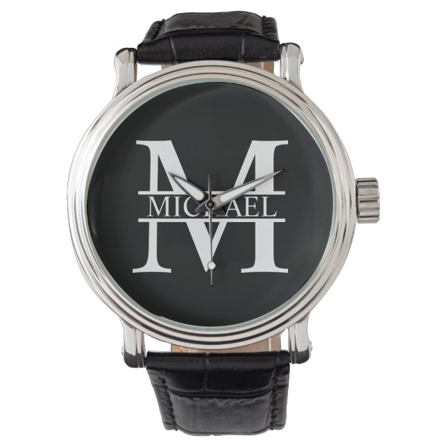 Personalised Monogram and Name Watch (Front)