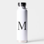 Personalised Monogram and Name Water Bottle<br><div class="desc">Personalised Monogram and Name Gift
features personalised monogram and name in classic serif font style.</div>