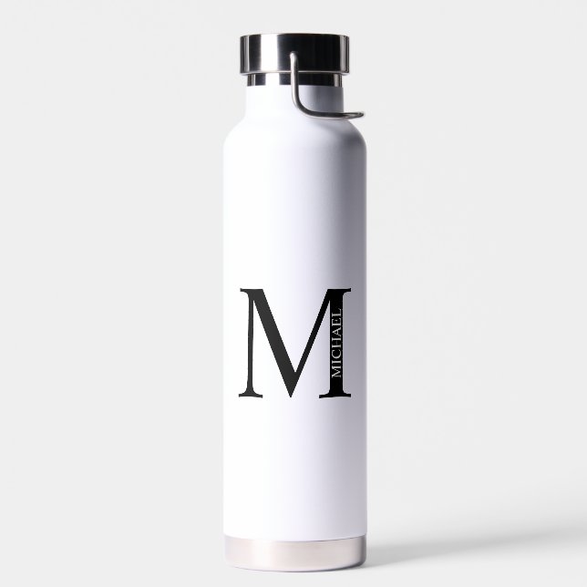 Personalised Monogram and Name Water Bottle (Left)