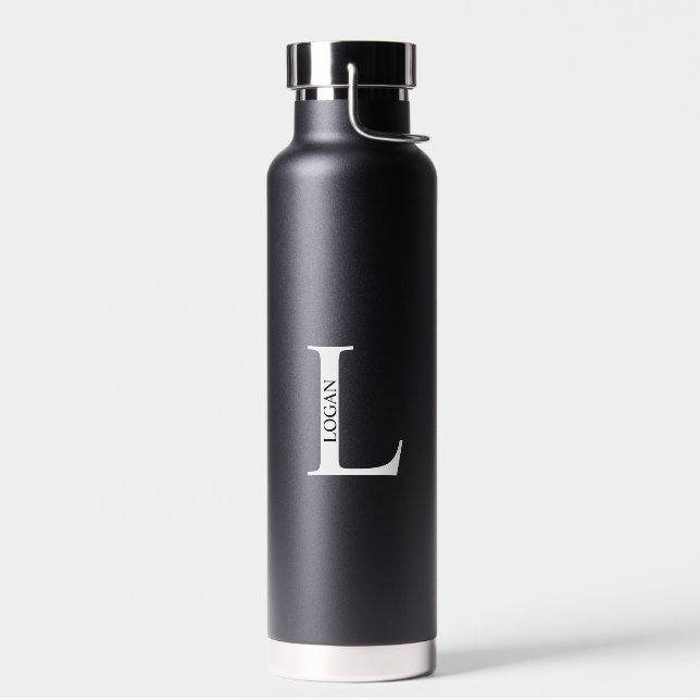 Personalised Monogram and Name Water Bottle (Left)