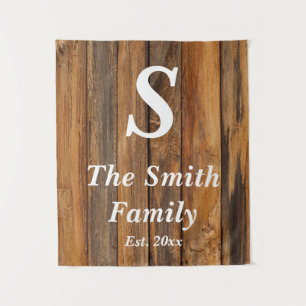 Personalised Monogram Anniversary Party Backdrop Tapestry