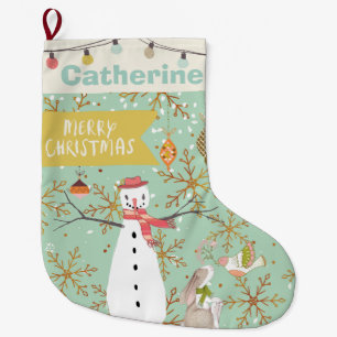 Personalised Monogram ANY Name Christmas Holiday Large Christmas Stocking