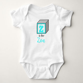 Personalised Monogram Baby Alphabet Block Baby Bodysuit