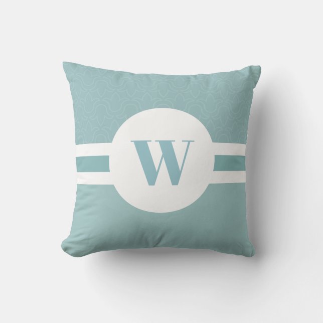 Personalised monogram baby boy nursery decor chic cushion (Front)