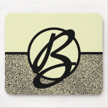 Personalised Monogram Black Cream Leopard
