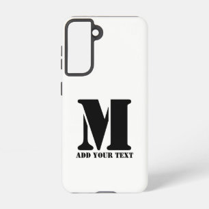 Personalised Monogram Black Custom Modern Text Samsung Galaxy Case