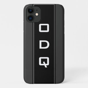 Personalised monogram black iPhone 6 case for men