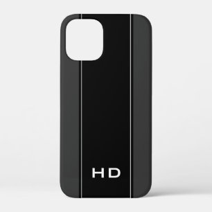 Personalised monogram black iPhone 6 case for men