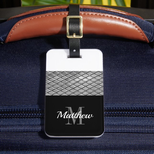 Personalised | Monogram Boys Mens Luggage Tag (Front Insitu 2)