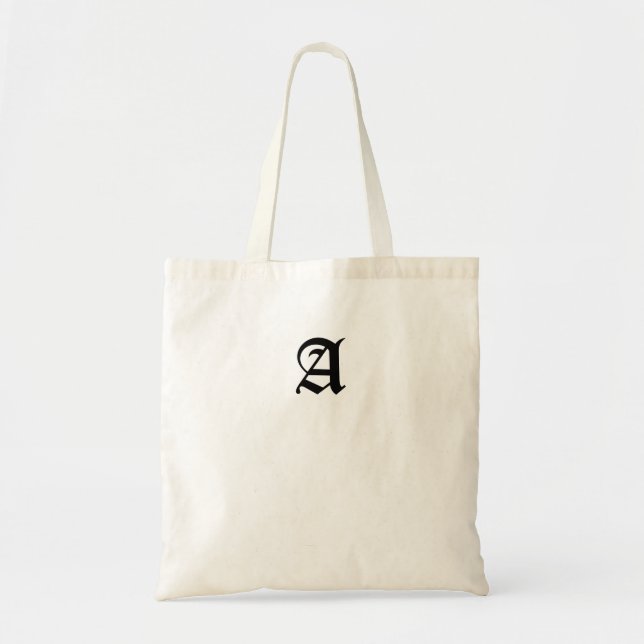 Personalised Monogram Canvas Beach Tote Bag Initia (Front)