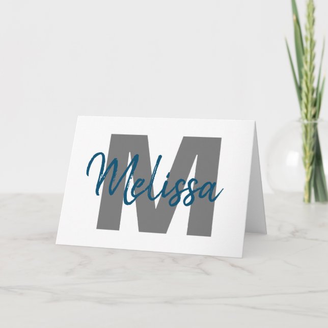 Personalised Monogram Card (Front)