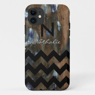 personalised monogram chevron & texture Case-Mate iPhone case