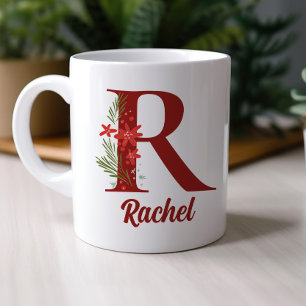 Personalised Monogram Christmas Hot Chocolate Coffee Mug