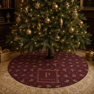 Personalised Monogram Christmas Tree Skirt