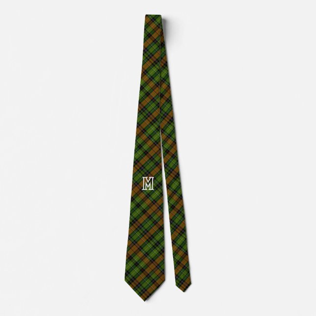 Personalised Monogram Clan Cockburn Tartan Tie (Front)