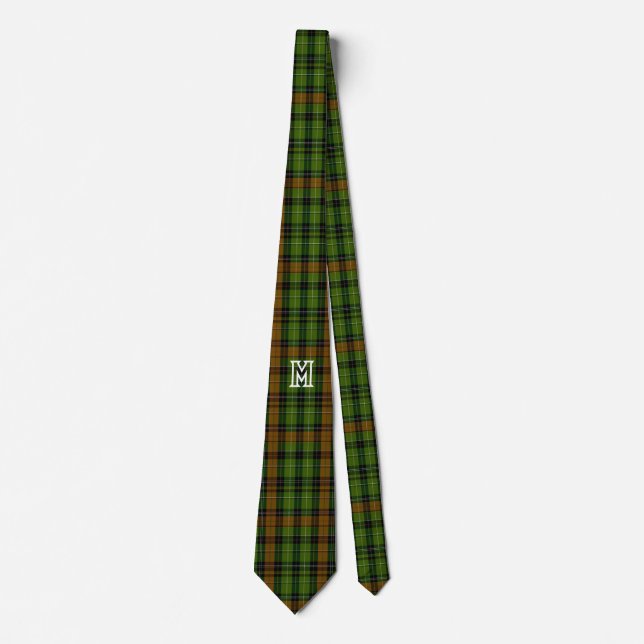 Personalised Monogram Clan Cockburn Tartan Tie (Front)