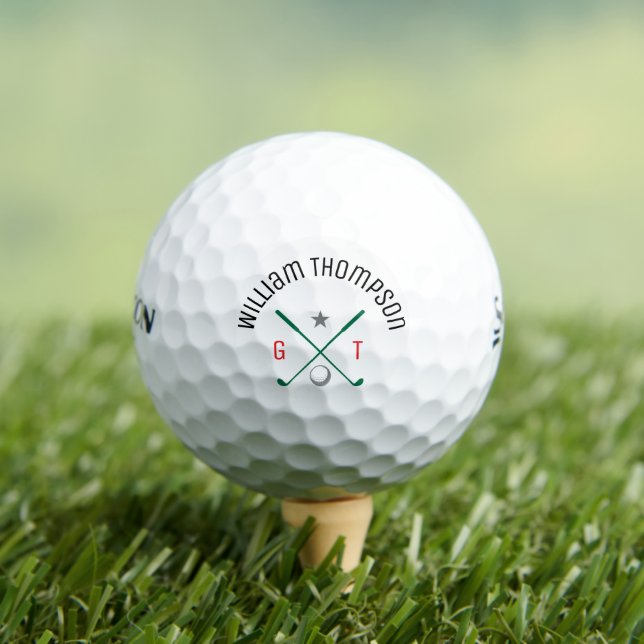 Personalised Monogram Classic Golf Balls (Insitu Tee)
