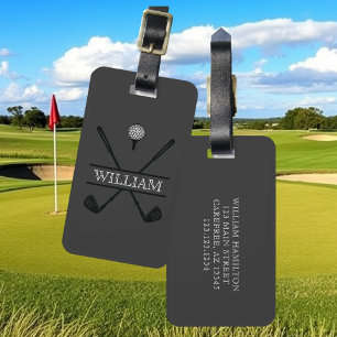Personalised Monogram Cross Club Luggage Tag