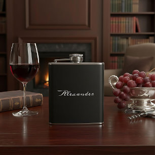 Personalised monogram drink flask gift for men